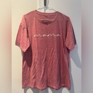 Mama Shirts. Pink and Grey. Large